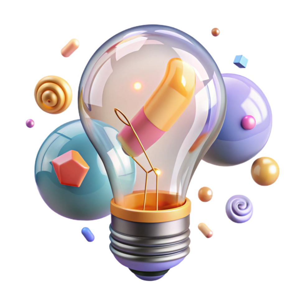 elegant contemporary Bright Idea Lightbulb Collaboration Symbol Transparent authentic png