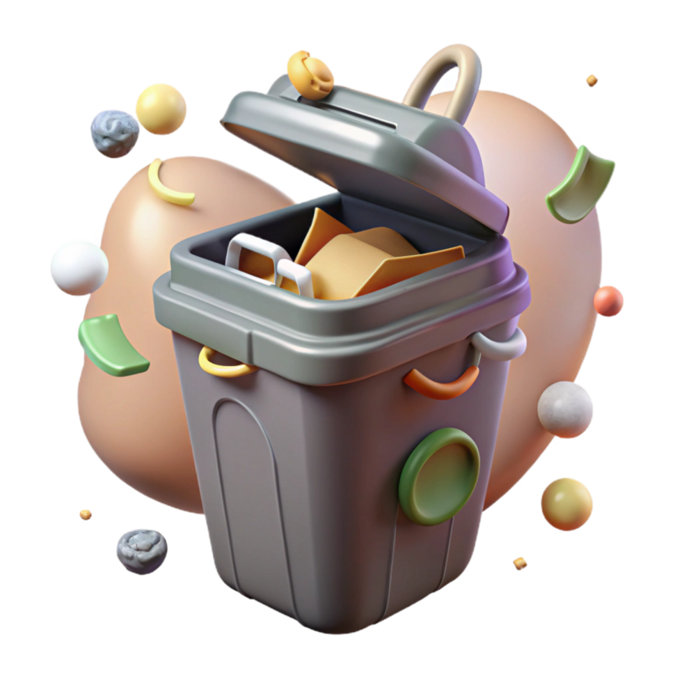 wonderful minimalist Food Waste Compost Bin Cutout Transparent Background genuine png