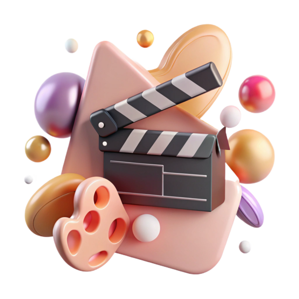 dramatic creative Film Clapboard Open and Closed Cutout high resolution png