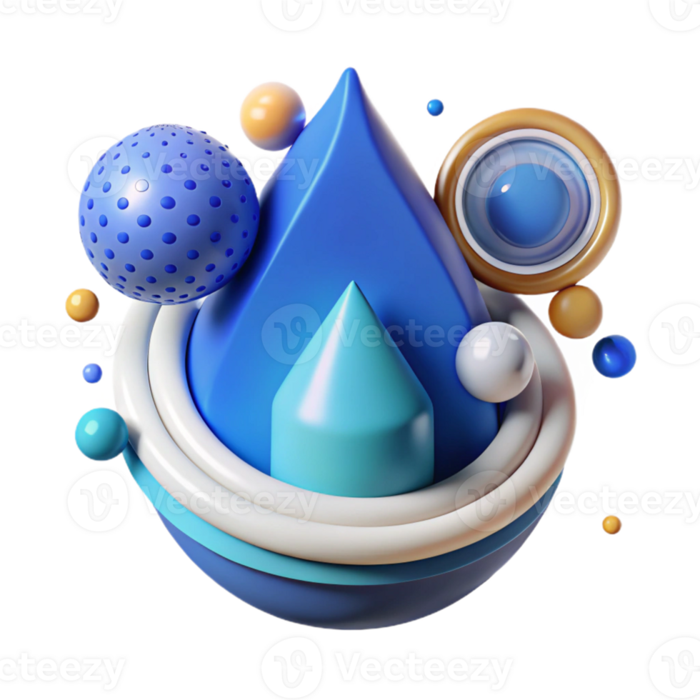 elegant artistic Clean Water Pledge Icon Cutout Blue Drop high resolution png