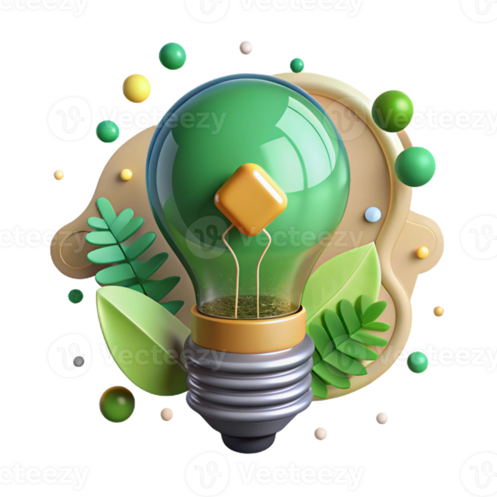 dramatic modern Eco Friendly Lightbulb Front View Cutout exclusive png
