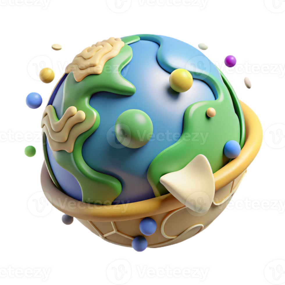 stunning classic Environmental Conservation Icon with Globe Cutout detailed png