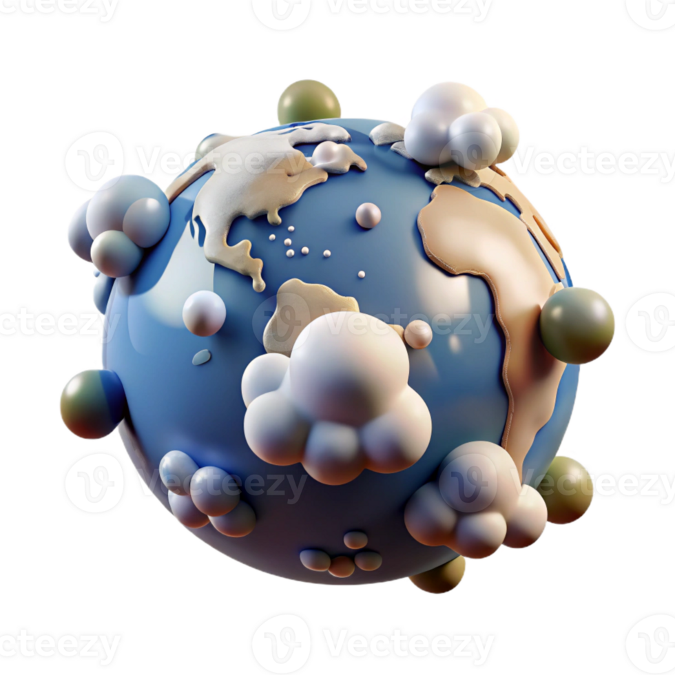 stunning modern Globe with Clouds Soft Lighting Isolated professional png