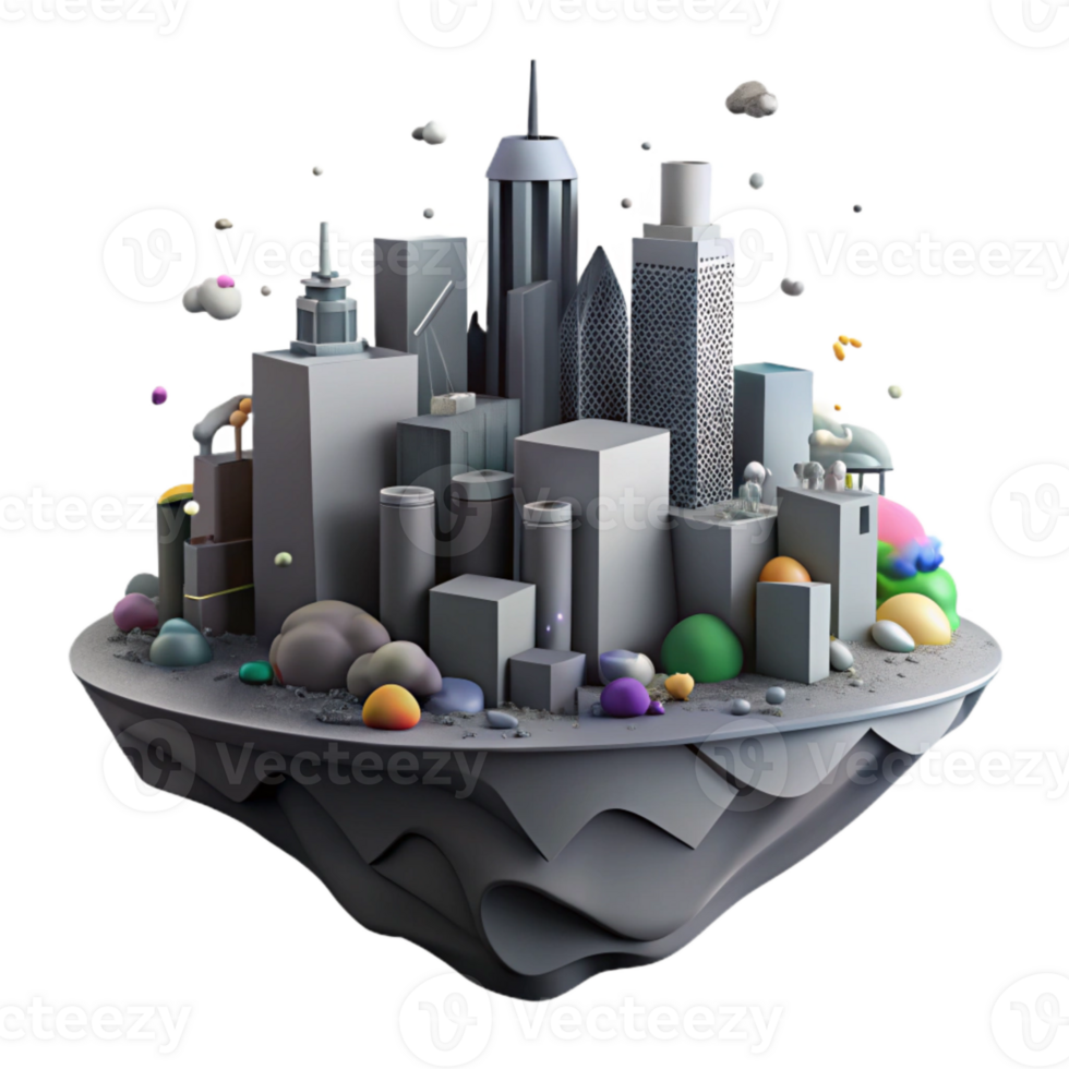 vibrant artistic Factory Emissions Gray Smoke Transparent Background high resolution png
