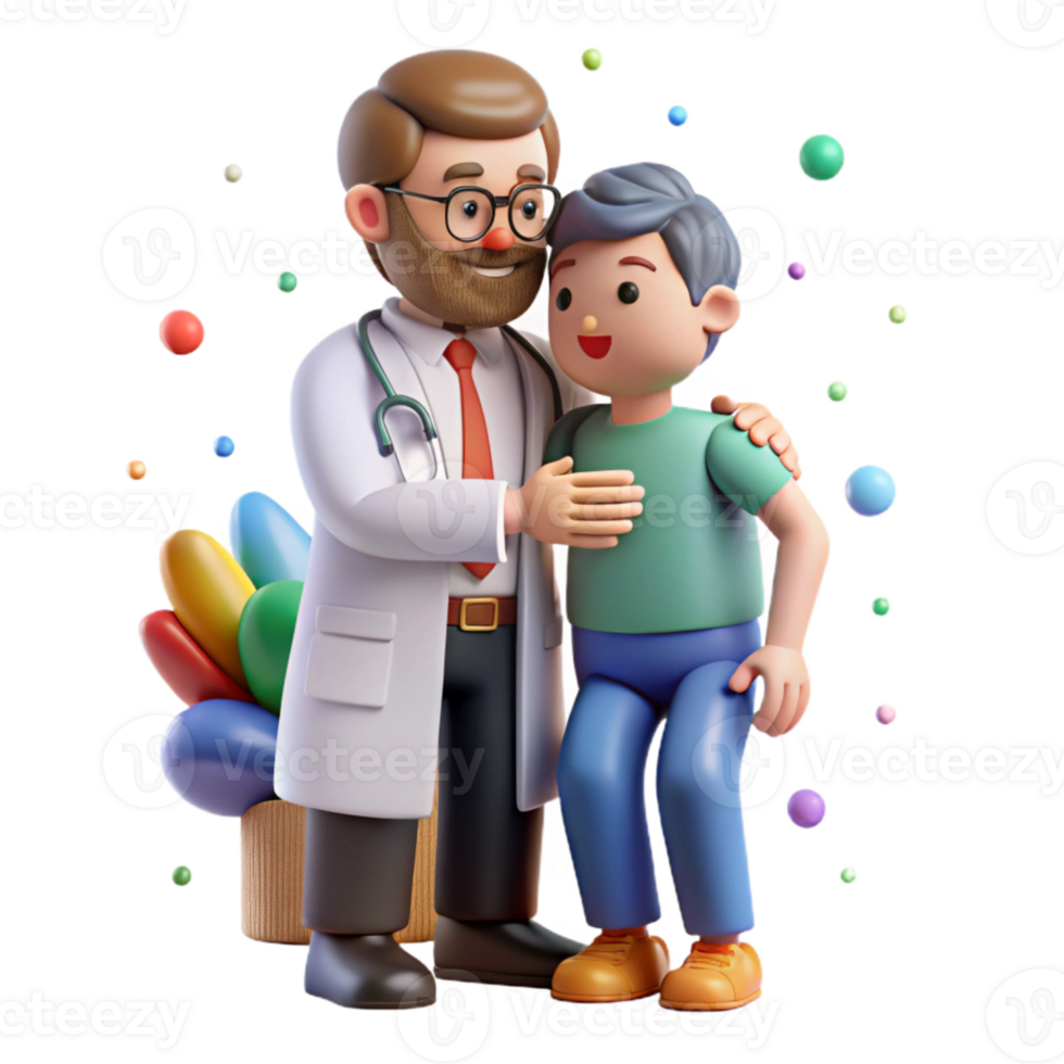 extraordinary vintage Doctor Comforting Patient Soft Lighting Cutout exclusive png
