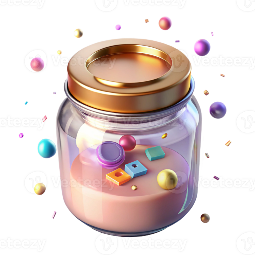 wonderful traditional Glass Jar with Lid Isolated original png