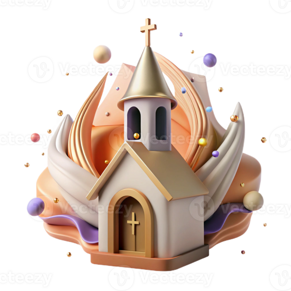 wonderful abstract Church Steeple Cutout with Cross Detail genuine png