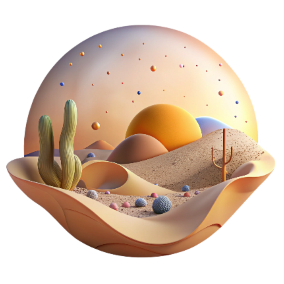 wonderful abstract Desert Sunset Silhouette Transparent Background genuine png