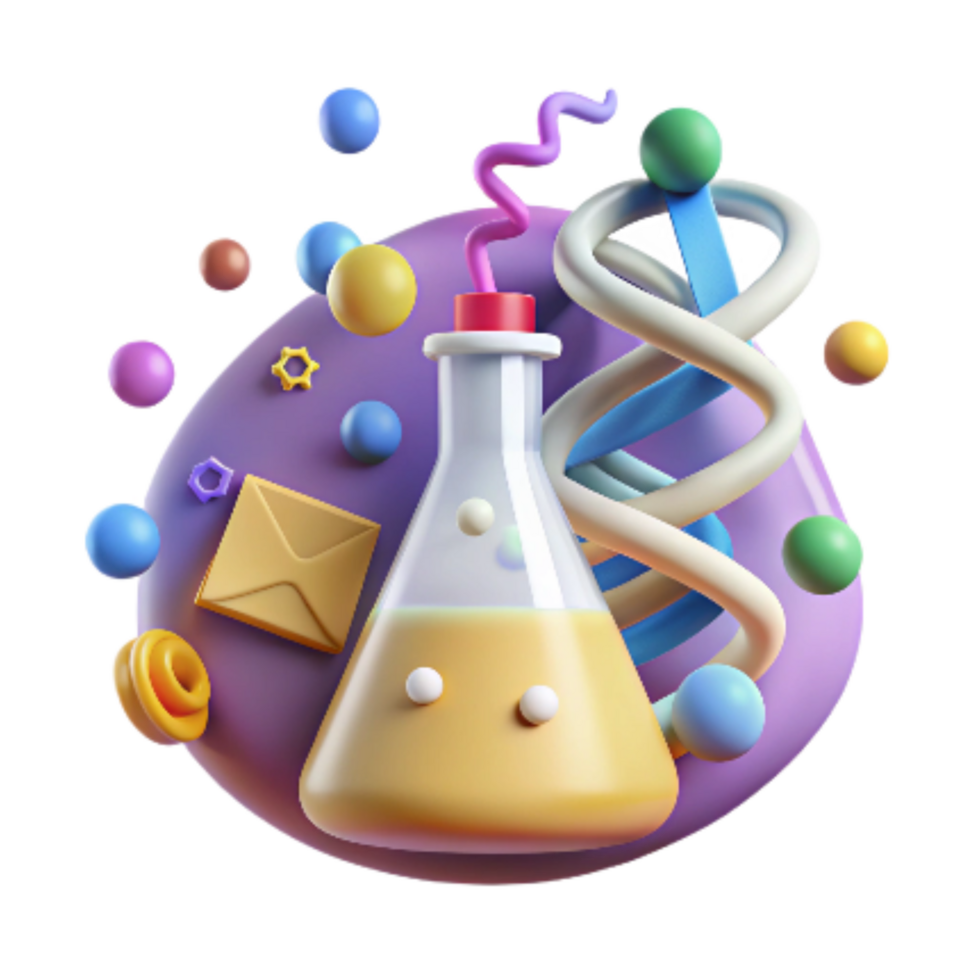dramatic artistic Genetic Research Lab Icon Isolated Cutout authentic png
