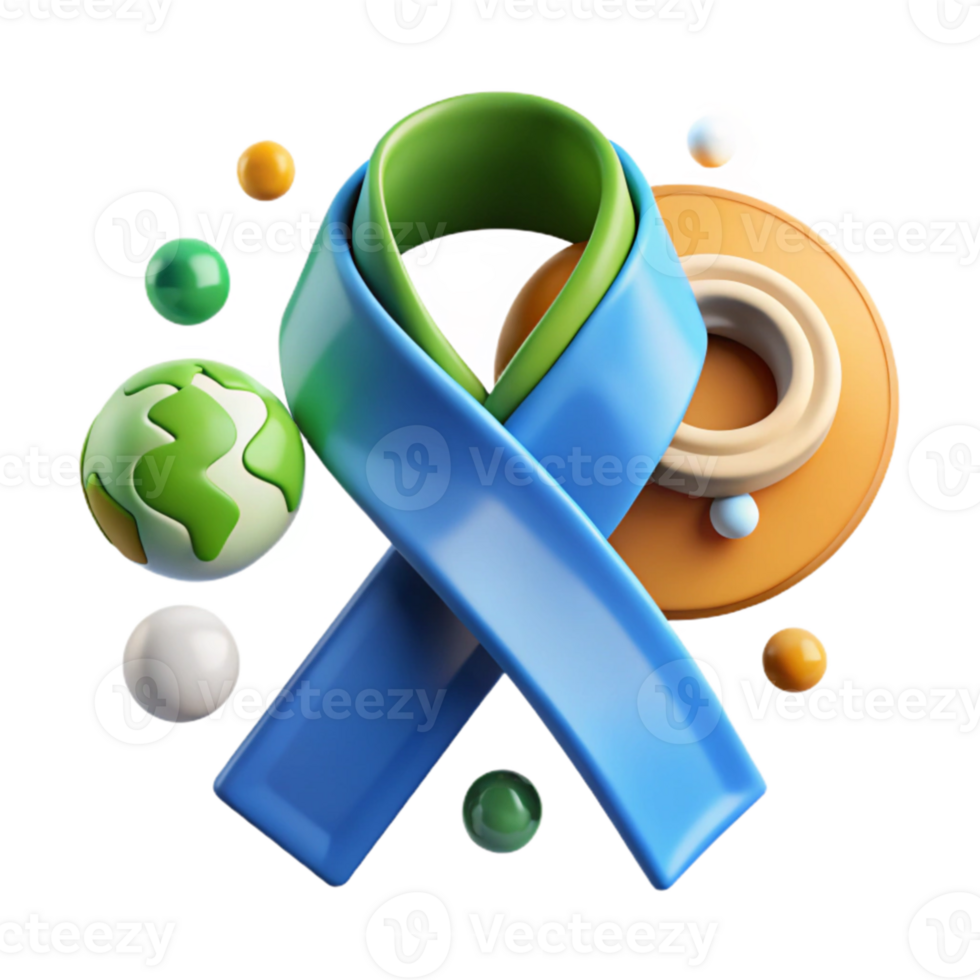 beautiful creative Climate Change Awareness Ribbon Isolated Element high quality png