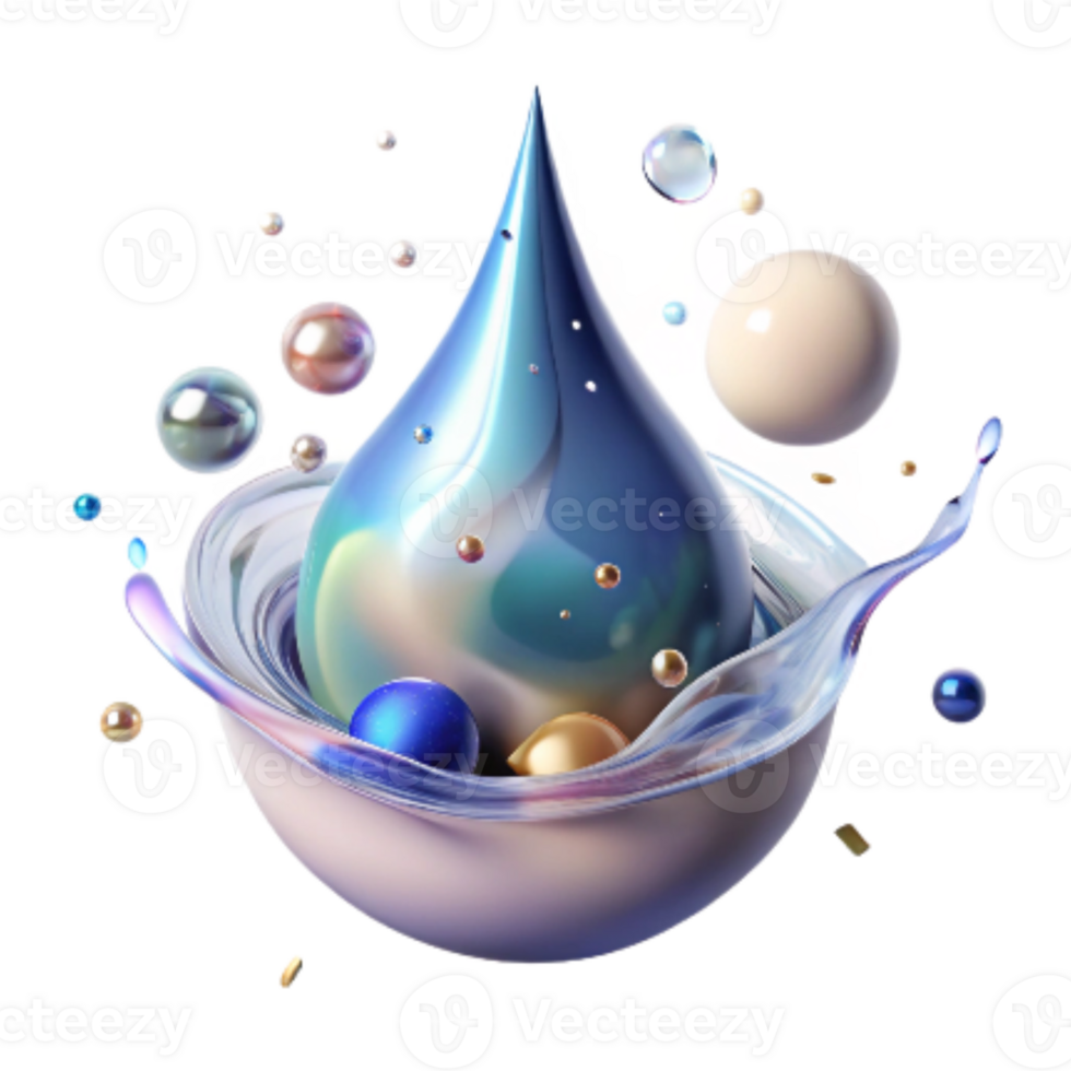 magnificent classic Clean Water Drop Splashing Isolated premium png