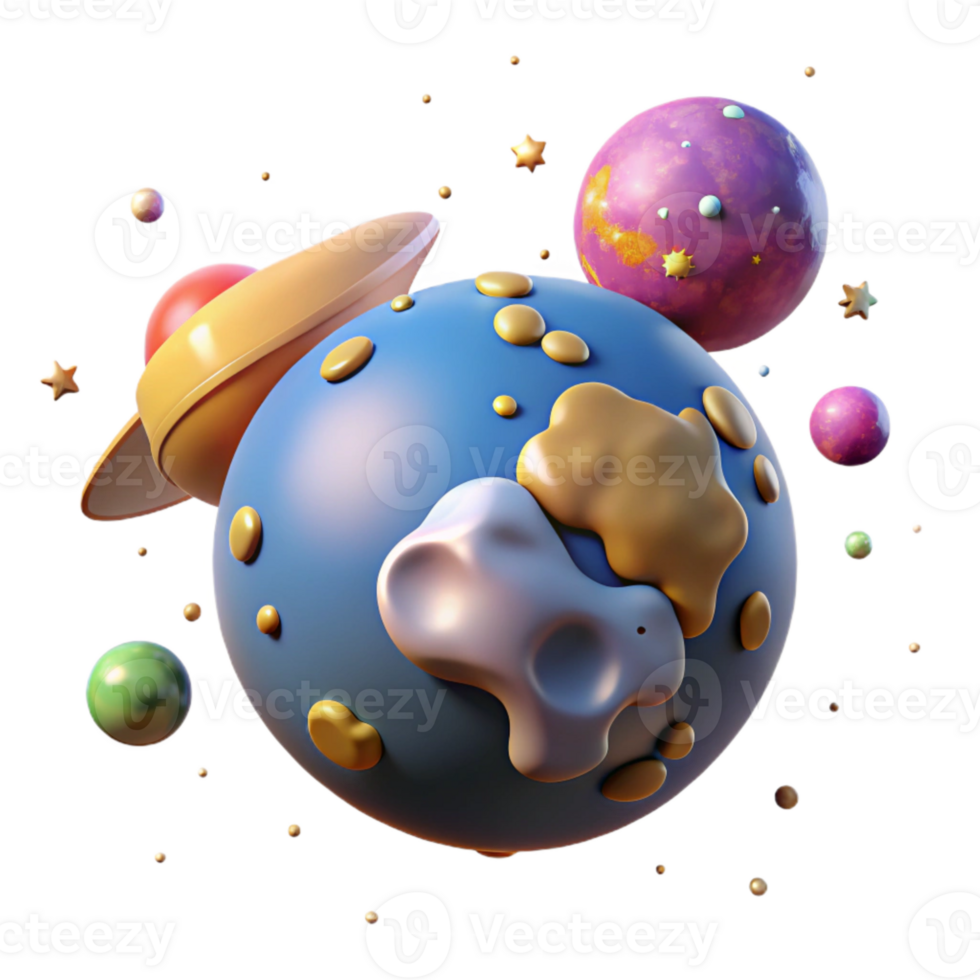 dramatic creative Comet Passing Earth Cutout with Distant Planet professional png