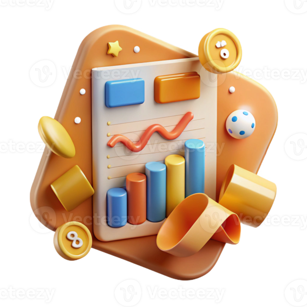 serene abstract Amber Funding Rate Chart Icon Cutout with Clear Fluctuations exclusive png