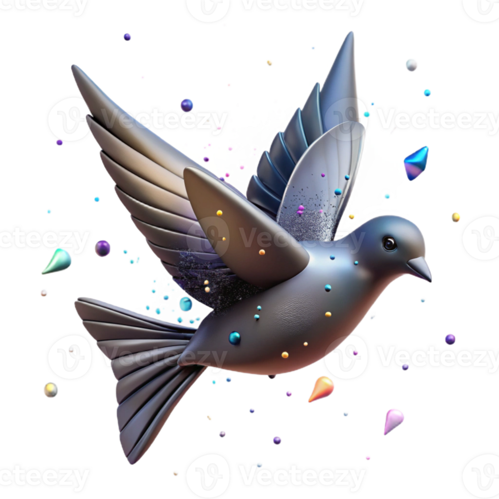 beautiful classic Bird Silhouette Flying South Isolated Element png