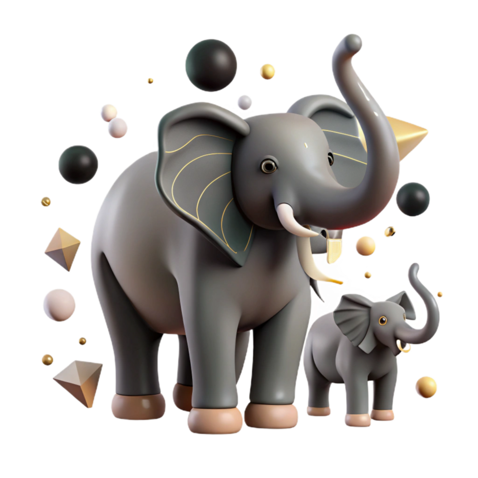 extraordinary classic African Elephant Herd Silhouette Isolated Grey Shapes genuine png