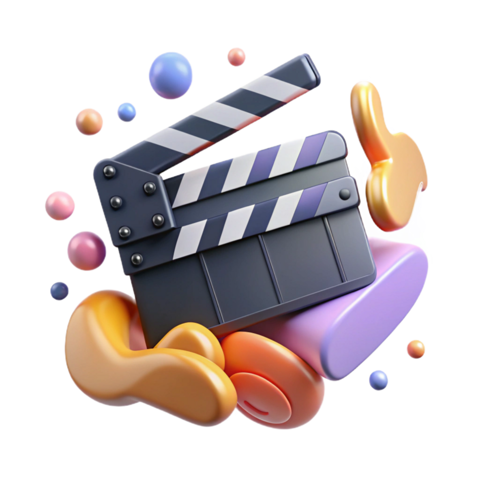 magnificent modern Film Clapboard Open and Closed Cutout exclusive png
