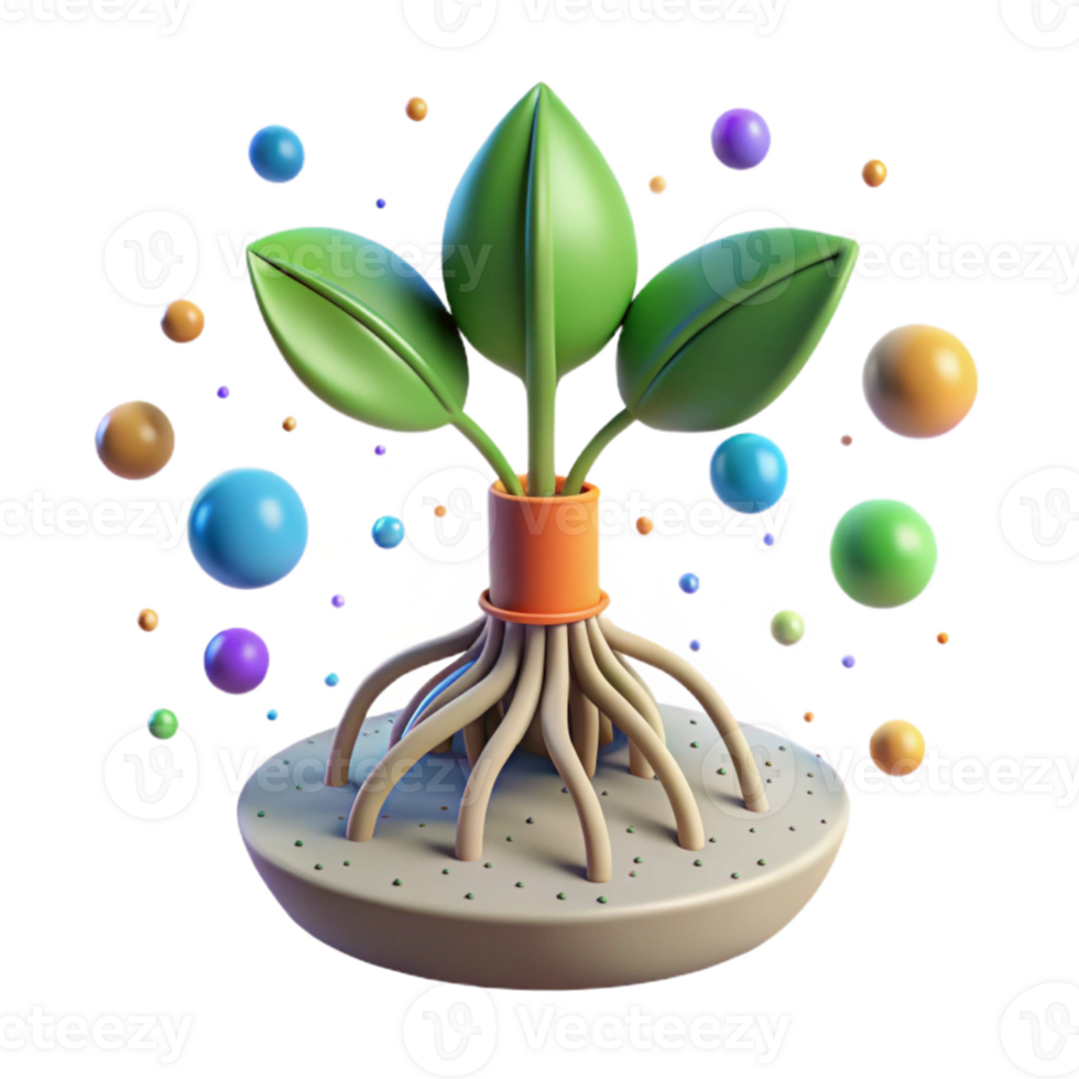 wonderful abstract Ai Identifying Endangered Plant Species Isolated premium png