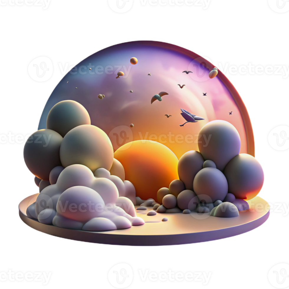 stunning rustic Dramatic Sunset Cloud Formation Transparent Background professional png