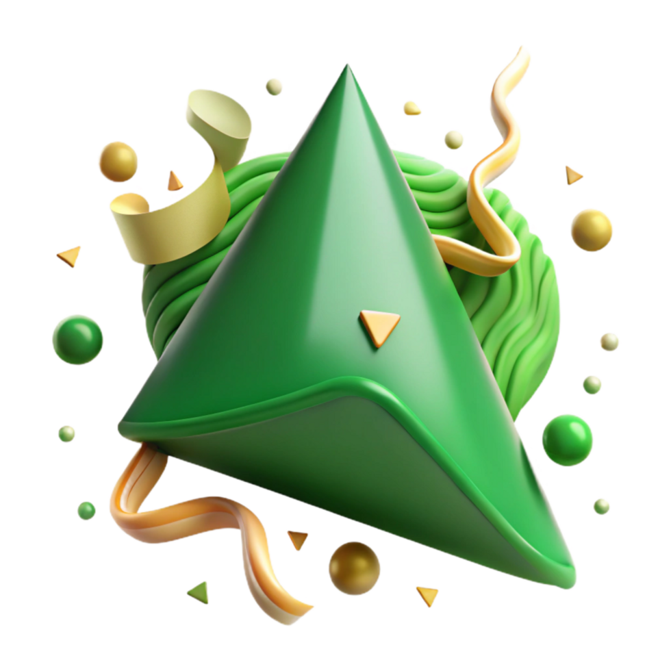 magnificent abstract Classic Green Triangle Pattern Transparent Background png