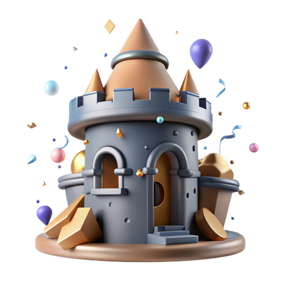 impressive artistic Castle Turret Cutout with Dramatic Shadow genuine png
