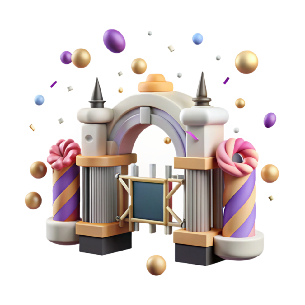 beautiful abstract Cutout Drone Racing Gate Design premium png