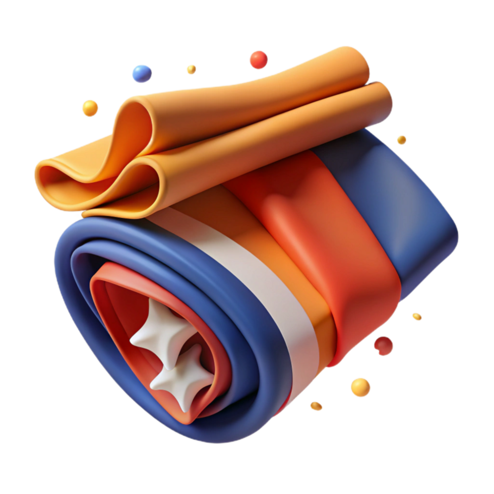 wonderful vintage Folded Flag Icon Cutout with Crisp Detail authentic png