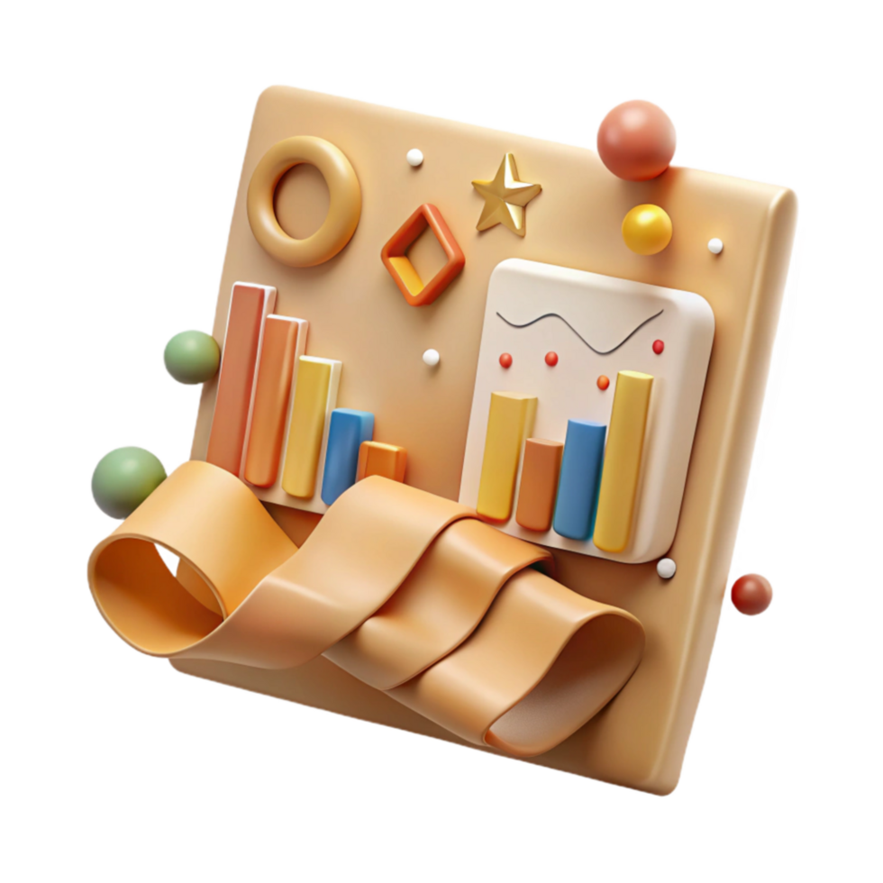 magnificent abstract Beige Perpetual Futures Chart Element Isolated with Continuous Data high resolution png