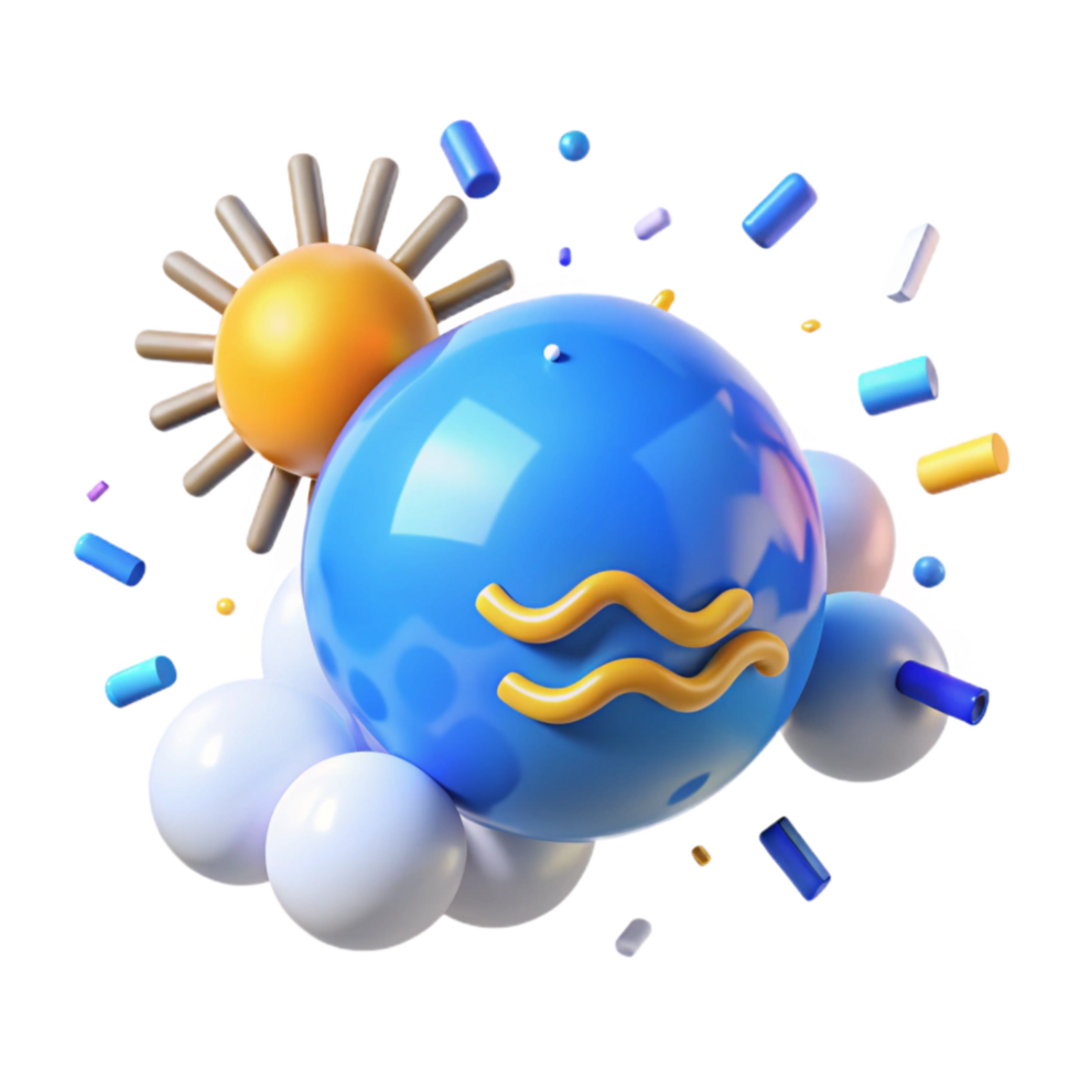extraordinary creative Clear Blue Sky with Fluffy White Clouds Cutout original png