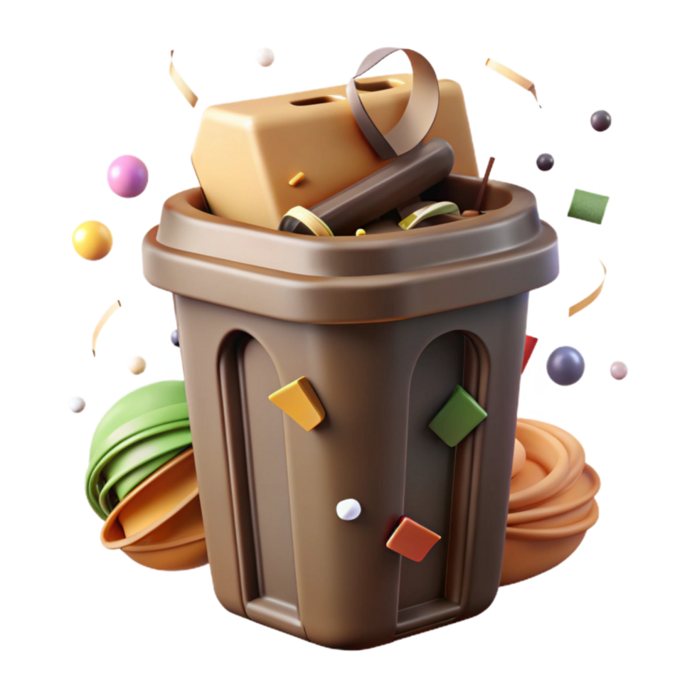 magnificent abstract Compost Bin Front View Cutout Transparent Background exclusive png
