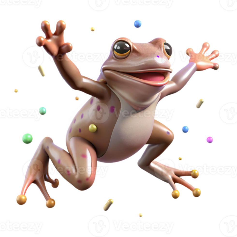 stunning creative Common Frog Jumping Cutout Isolated Element original png