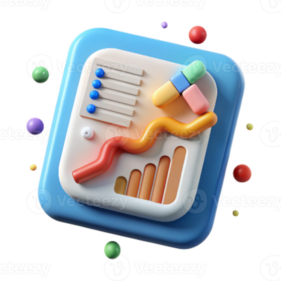 elegant artistic Genetic Data Analysis Icon Isolated on Transparent Background exclusive png