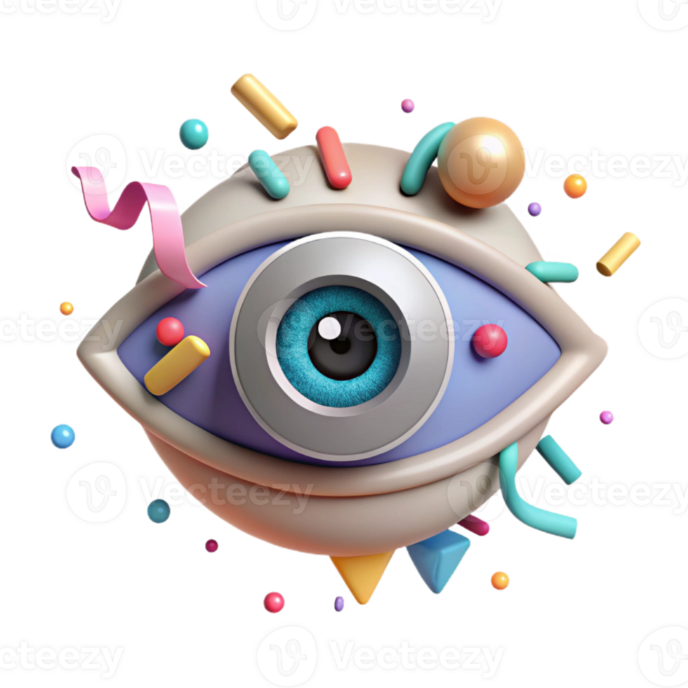 magnificent creative Eye Symbol Cutout with Realistic Iris png