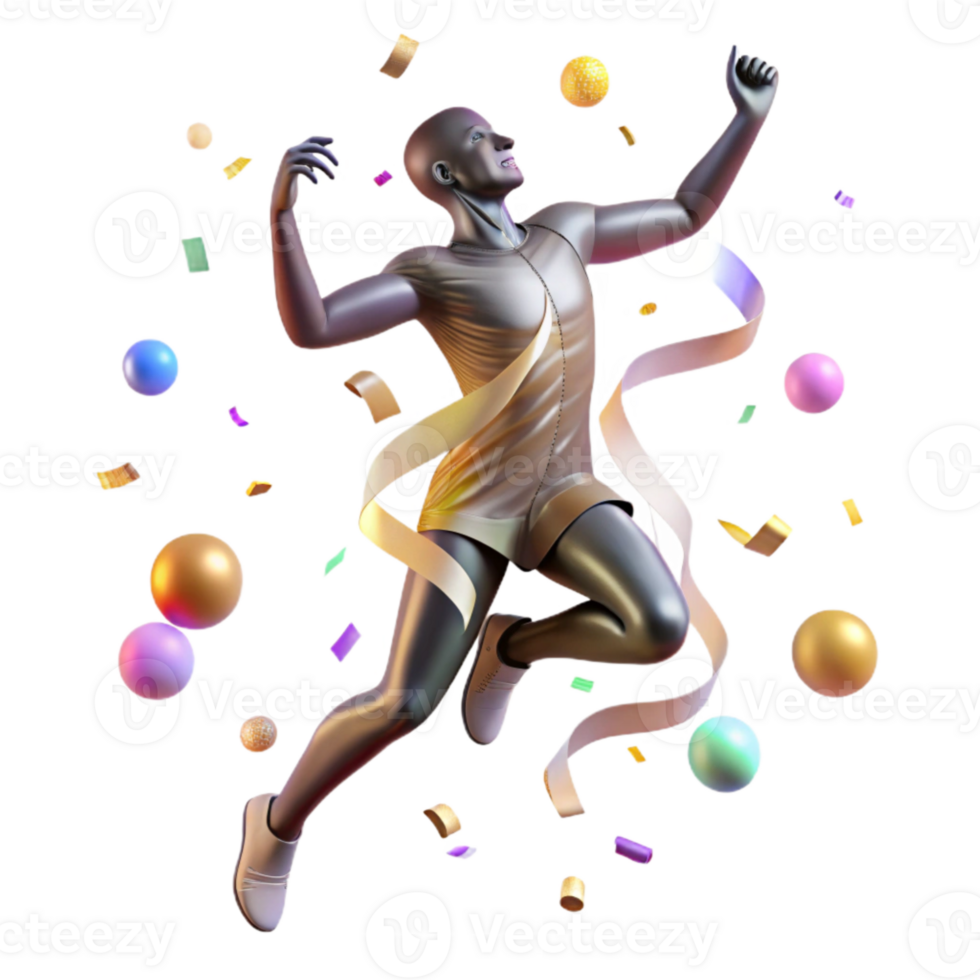 dramatic minimalist Dancing Silhouette Expressive Movement with Transparent Background high resolution png