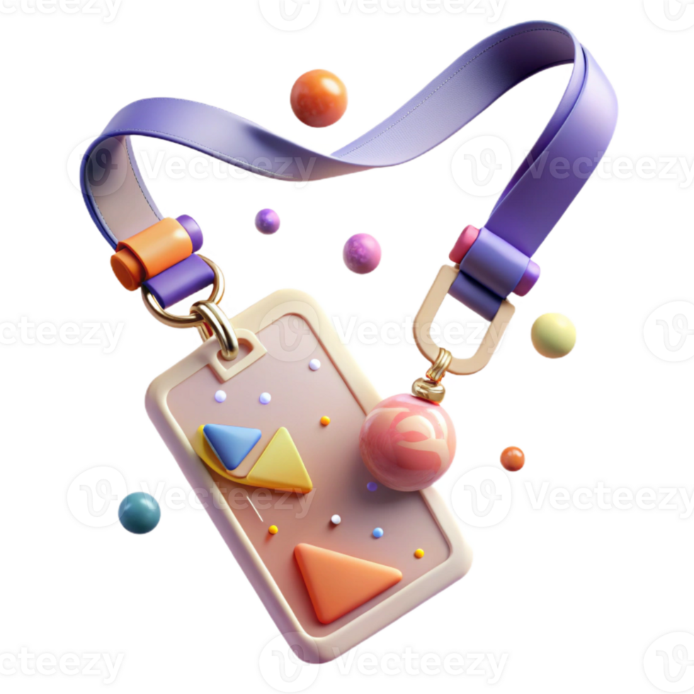 magnificent creative Beaded Lanyard with Id Holder Transparent Background original png