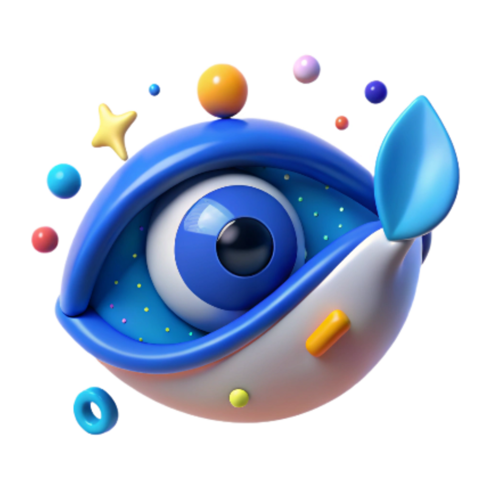 stunning artistic Blue Whale Eye with Noise Pollution Reflection Isolated genuine png