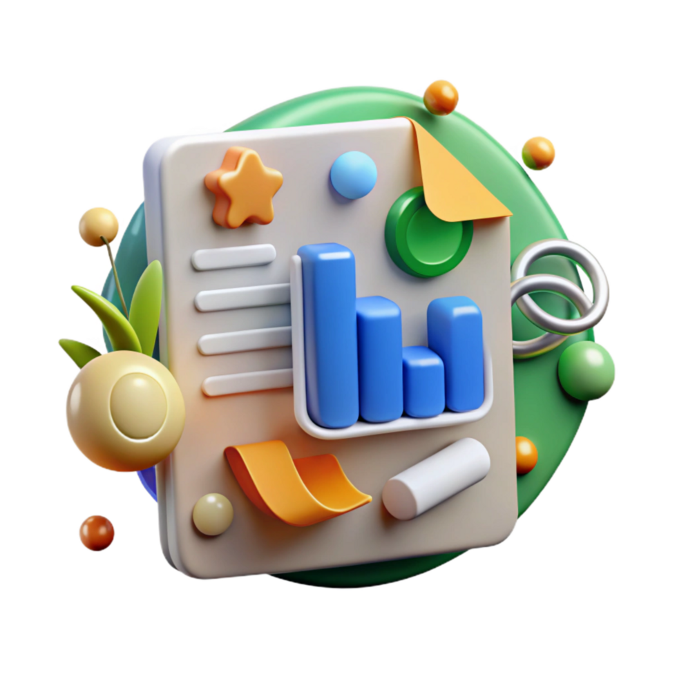 wonderful artistic Environmental Data Report Icon Isolated detailed png