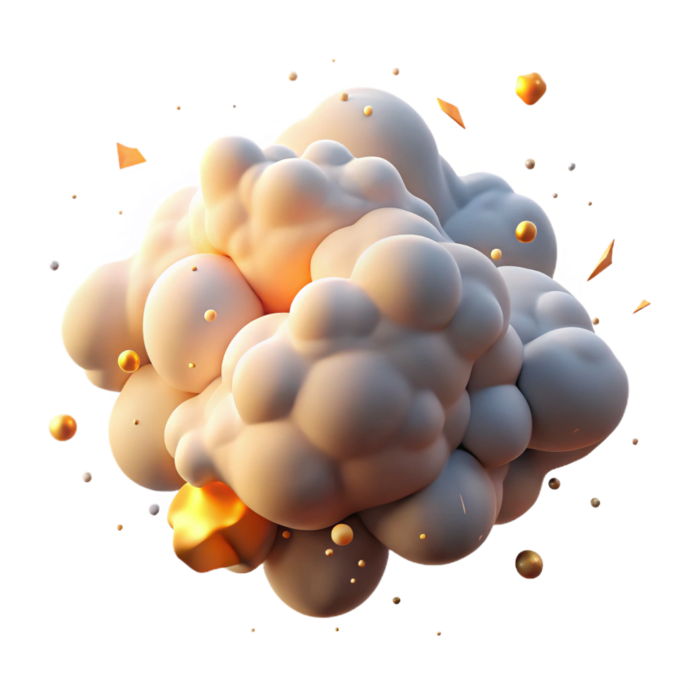 beautiful creative Billowing Clouds at Sunrise Isolated Element png