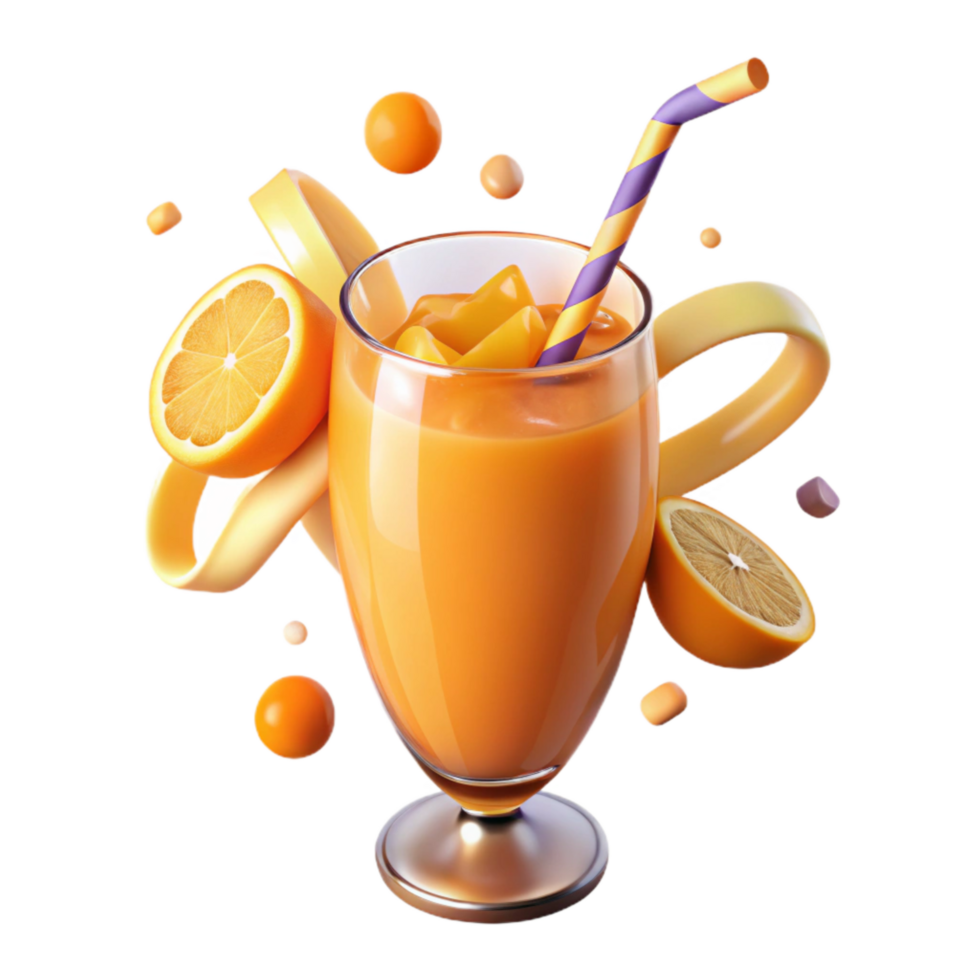 extraordinary traditional Freshly Squeezed Orange Juice in Glass Isolated genuine png