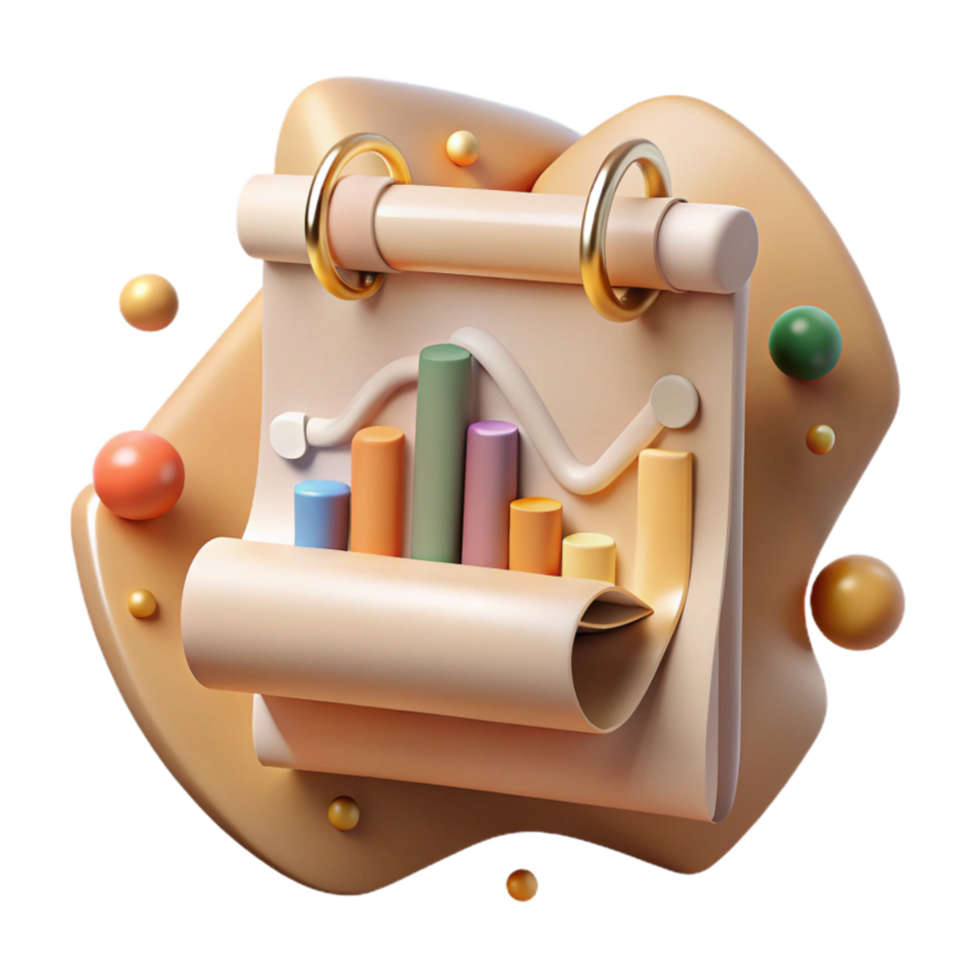 beautiful classic Beige Perpetual Futures Chart Element Isolated with Continuous Data authentic png