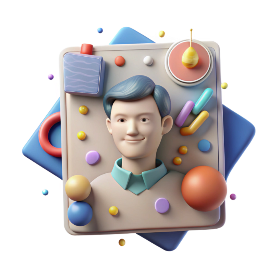 vibrant artistic Facial Recognition Technology Interface Cutout high resolution png
