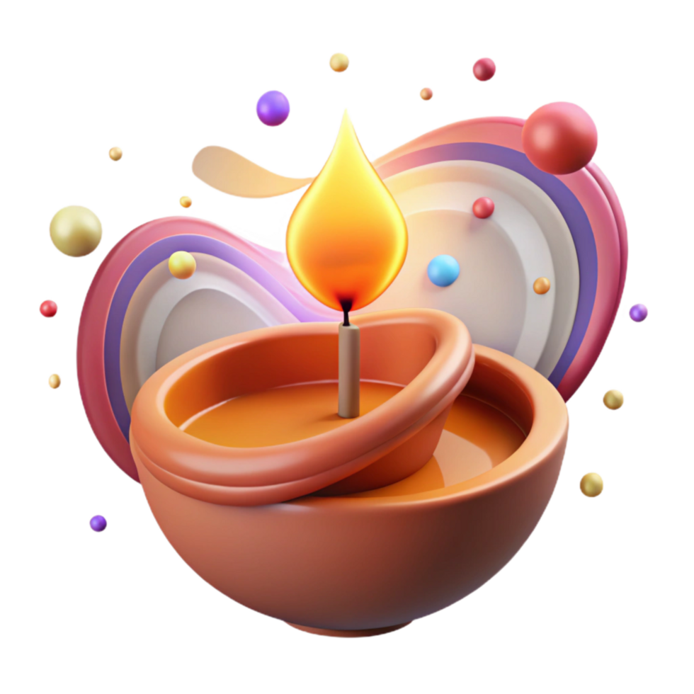 magnificent rustic Diwali Diya with Warm Glow Transparent Background detailed png