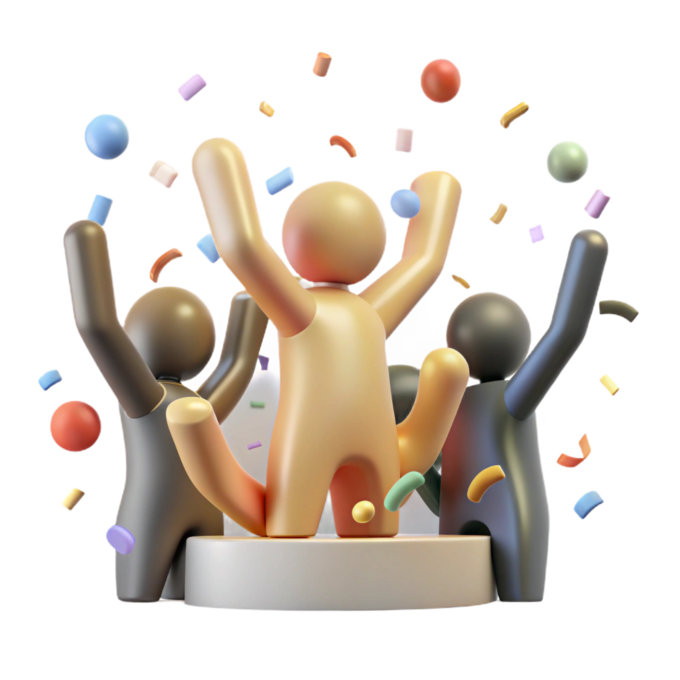 dramatic traditional Cheering Crowd Silhouette Cutout Isolated high resolution png