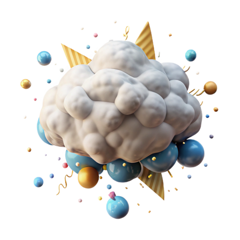 impressive contemporary Fluffy Cumulonimbus Cloud Cutout with Sunlight Detail authentic png