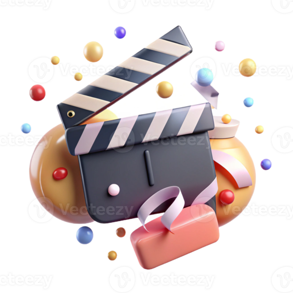 wonderful classic Clapperboard Open Close Animation Sequence Isolated original png