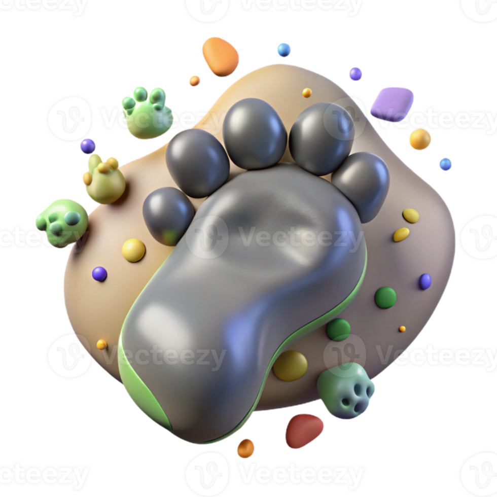 wonderful traditional Amphibian Footprint Isolated on Transparent Background detailed png