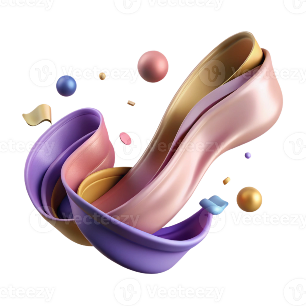 wonderful classic Dynamic Ribbon Flow Isolated Element professional png