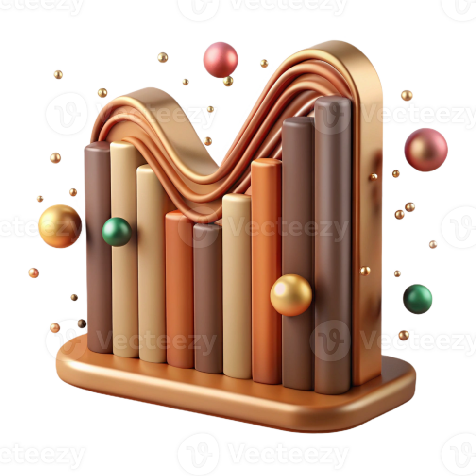 extraordinary classic Bronze Line Break Chart Element Isolated with Vertical Lines high quality png