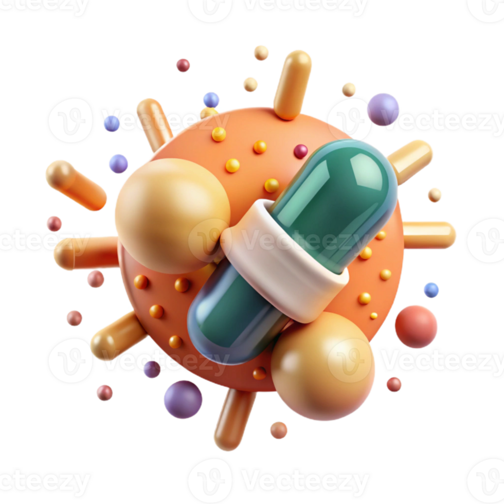 serene creative Antiviral Medication Icon Transparent Background premium png