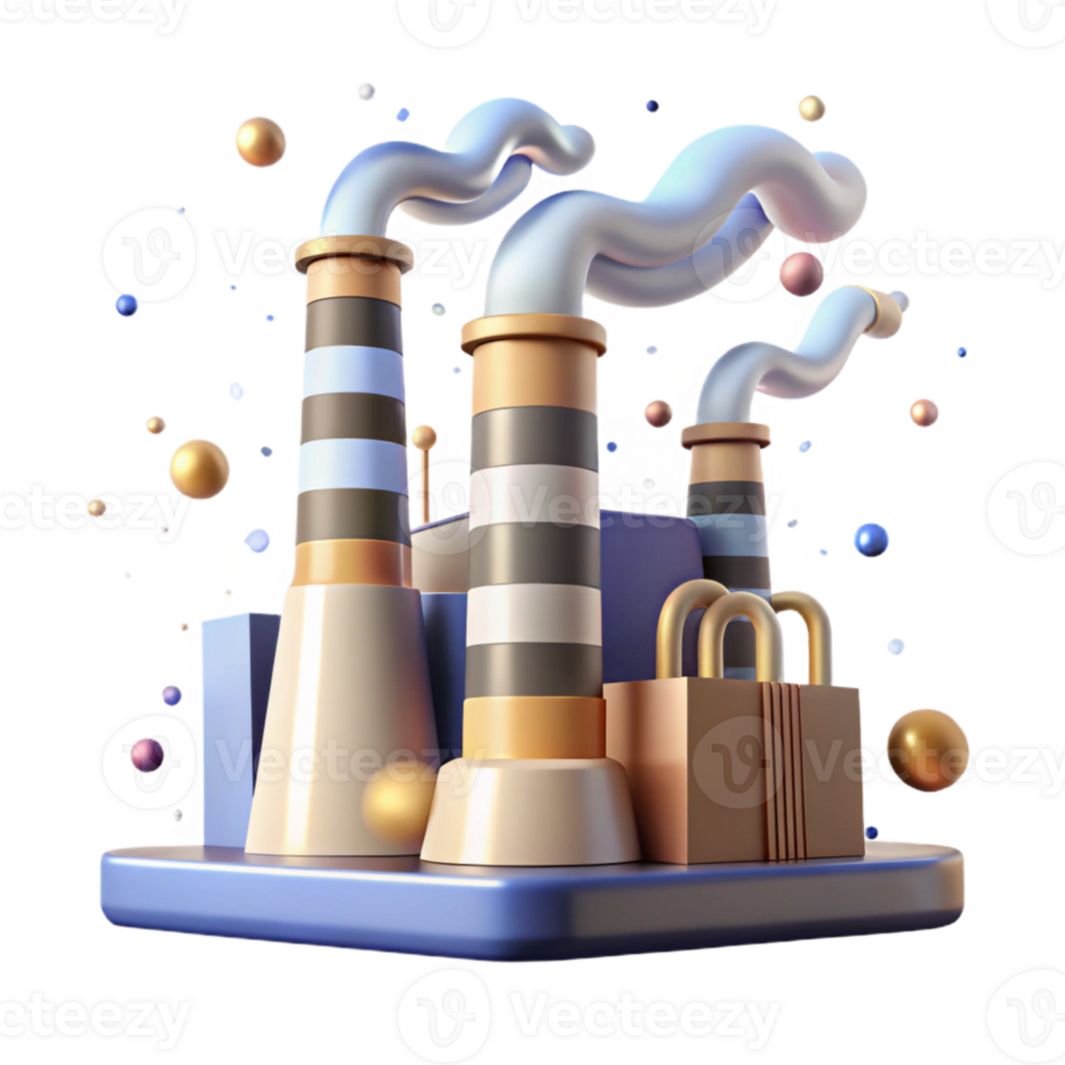 wonderful creative Air Pollution Industrial Smokestacks Transparent Background professional png