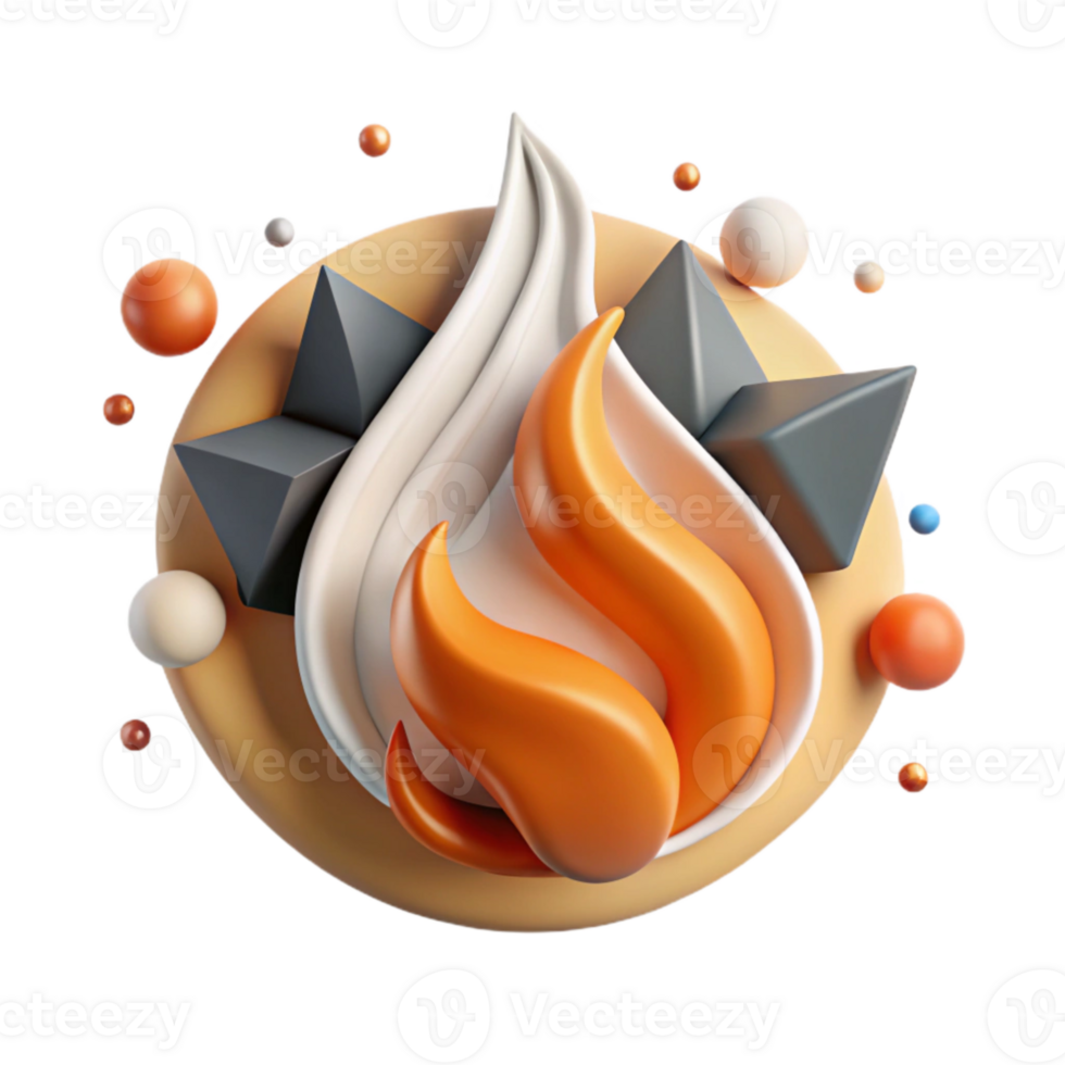 serene classic Flame Symbol Cutout with Flickering Effect detailed png